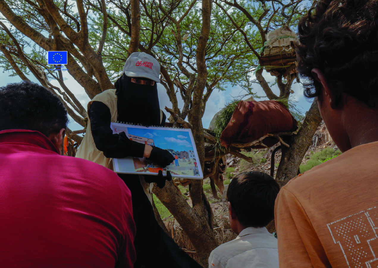 During the awareness sessions, Farida encouraged the community to report the locations of EO they had been collecting to sell as scrap. This is a practice that is driven by their need to feed their families, but one that carries deadly risks. Many community members who participated in the EORE session were unaware of the immediate and long-term dangers these remnants of war posed to themselves and their loved ones. Remarkably, the children responded with awareness and courage, sharing information about other areas contaminated with hazardous items, helping to make their village safer. Helmi Marei, 2024