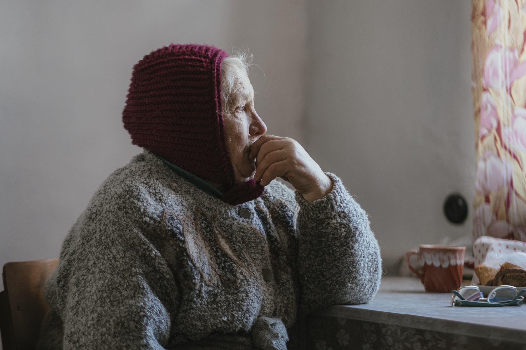 Halyna at her home in Shtepivka, Sumy Oblast.