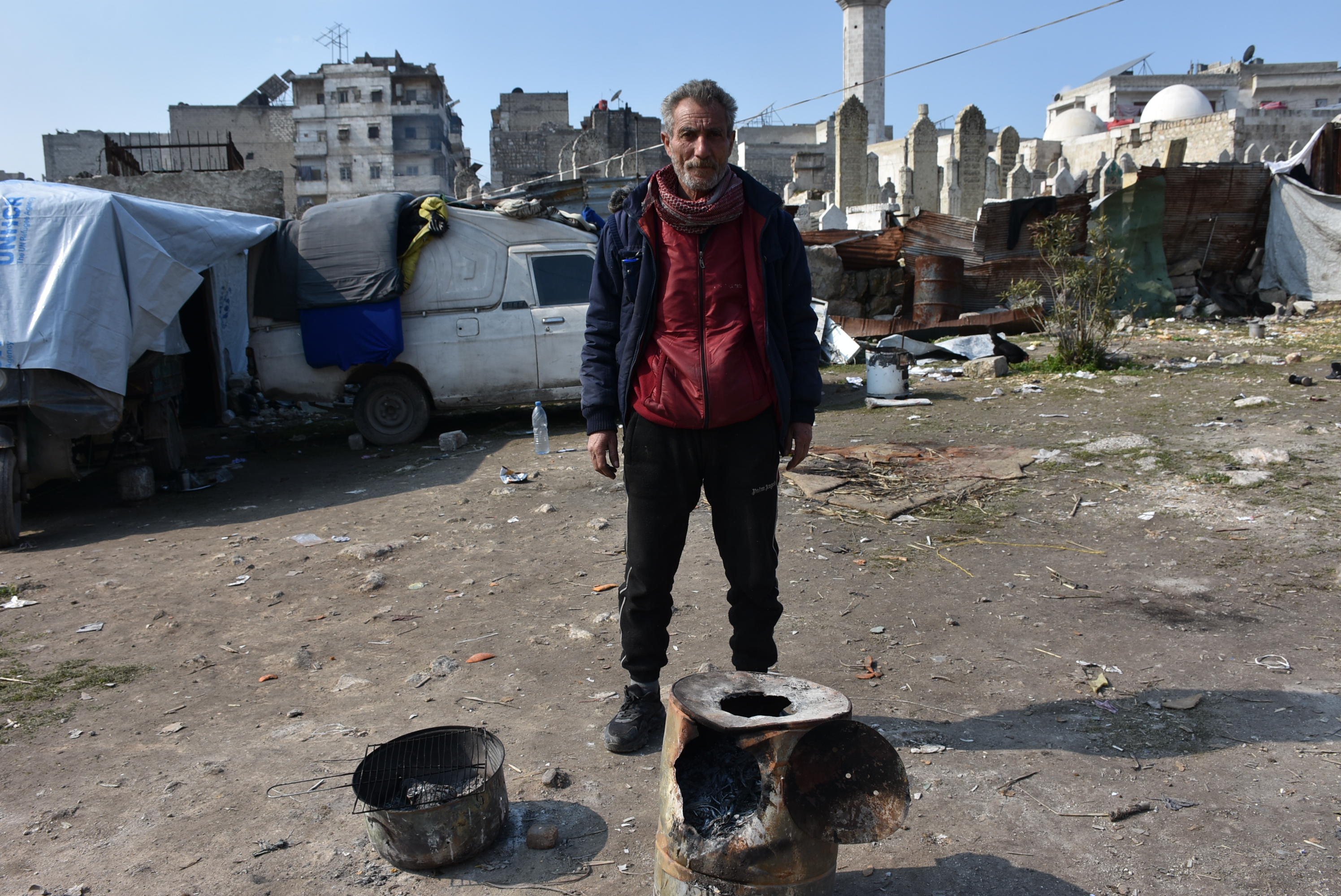 Ahmed, a father of five who has been affected by the earthquake.