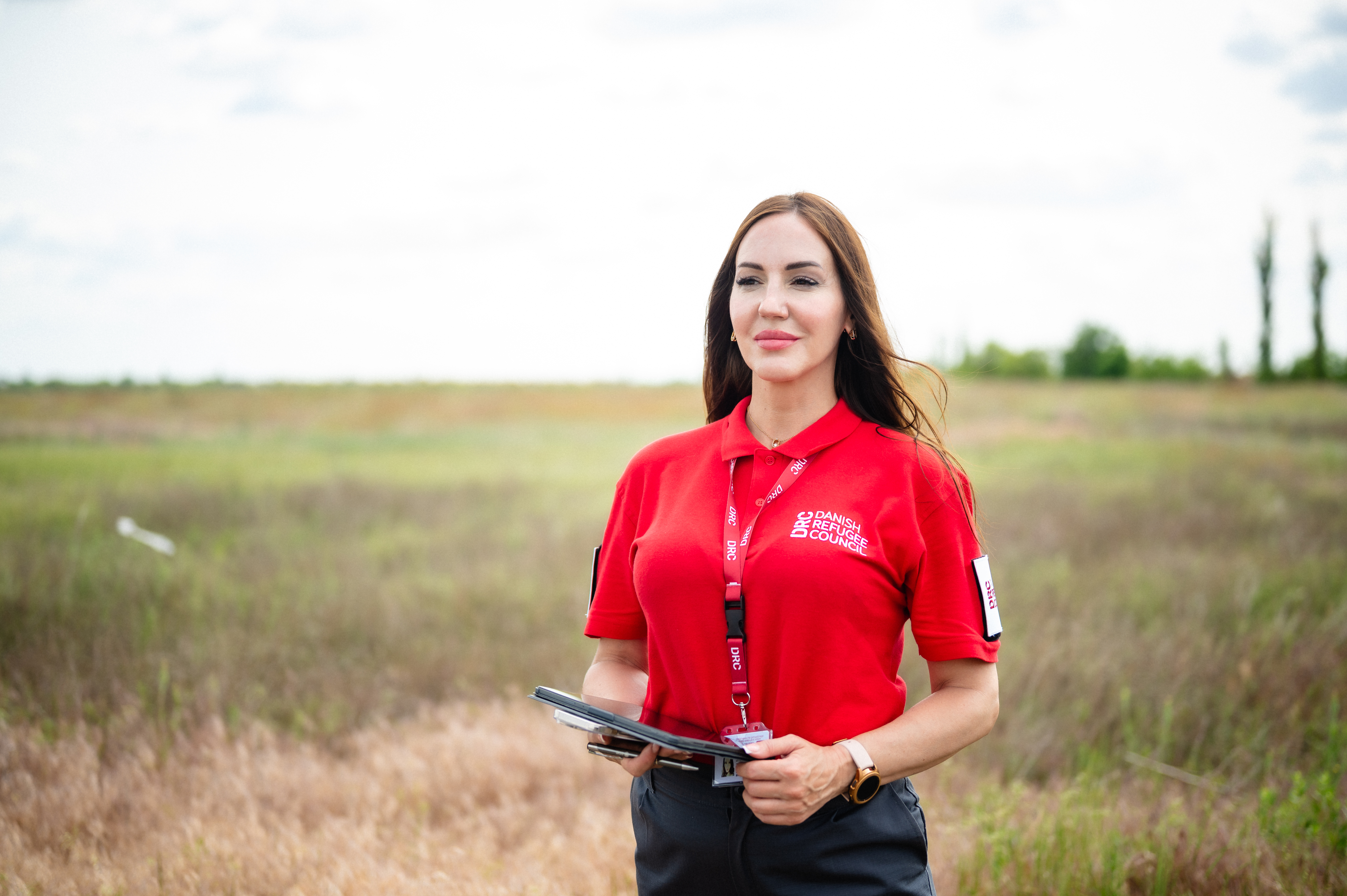 “We collect information to make communities safer,” says Maryna Havryliuk, NTS Team Leader. ©DRC Ukraine, Mykolaiv Oblast, Svitlana Koval, June 2025.